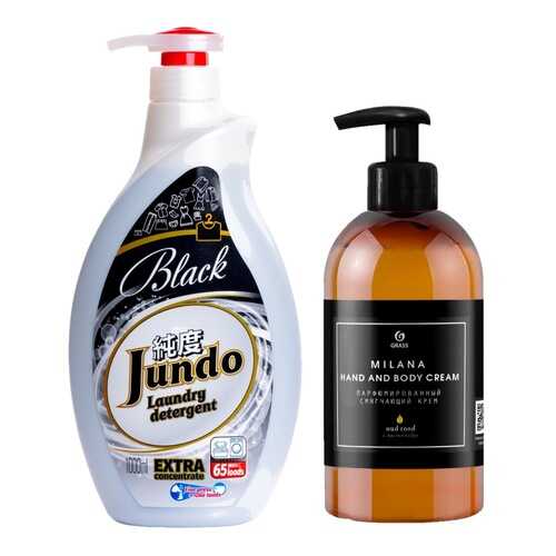 Гель для стирки черного белья Jundo Black 1 л + Крем для рук Grass Milana Oud Rood 300 мл в L’Occitane
