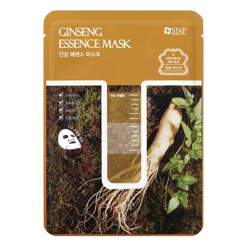 Маска для лица SNP Ginseng Essence Mask с экстрактом корня женьшеня 25 мл в L’Occitane