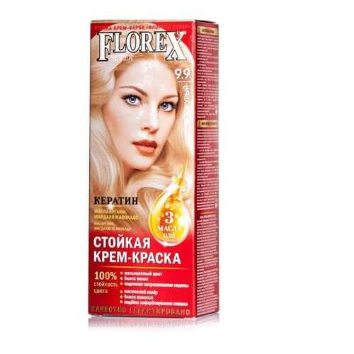 Florex-Super NEW КЕРАТИН Краска для волос 9.9 белокурый в L’Occitane