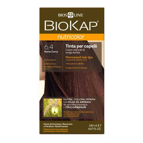 Краска для волос BIOKAP «Медно-золотистый карри» тон 6.40, 140 мл в L’Occitane