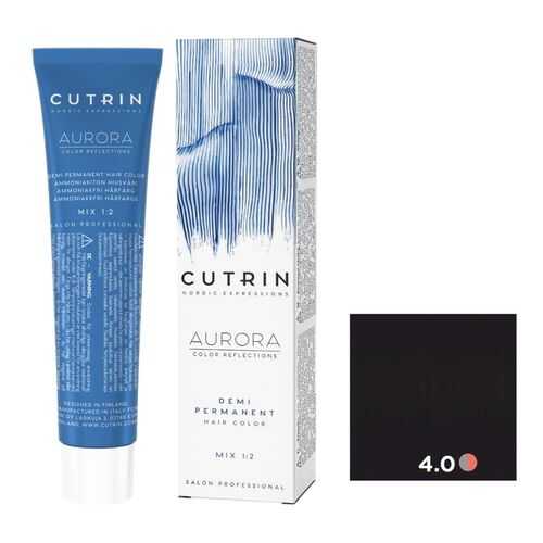 Крем-краситель AURORA DEMI PERMANENT для окрашивания волос CUTRIN 4.0 коричневый 60 мл в L’Occitane