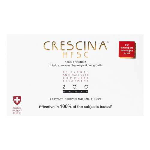 Ампулы для волос Crescina 200 для стимулирования роста волос для женщин №10+лосьон в L’Occitane